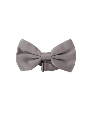 Corbata de hombre Papillon ajustable de seda 100% gris de Dolce & Gabbana