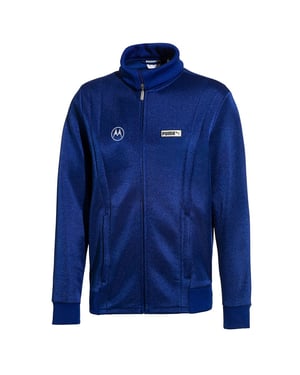 Puma x Motorola T7 Camina de manga larga con cremallera azul marino