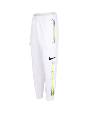 Pantalones deportivos blancos con perneras grabadas de Nike