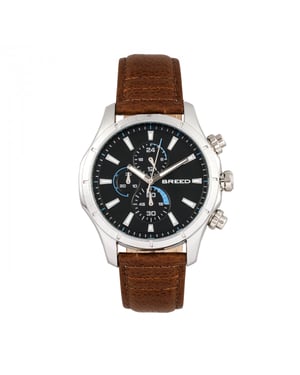 Reloj Breed Lacroix con cronógrafo y correa de cuero