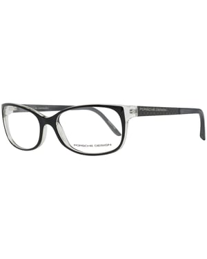 Porsche Design marcos rectangulares de cristal negro sobre cristal para señoras