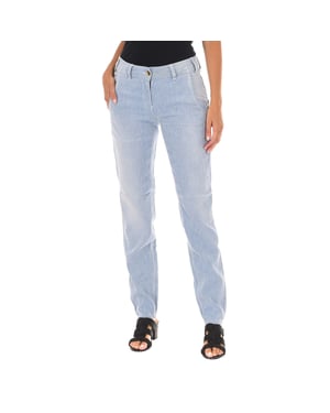 Pantalon Largo estilo chino con bajos estrechos 70DBF0196 mujer