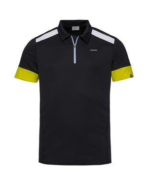 Camisa de polo negro para hombres de tenis