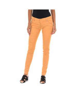 Pantalon Largo de tejido elástico 70DBF0585-G194 mujer
