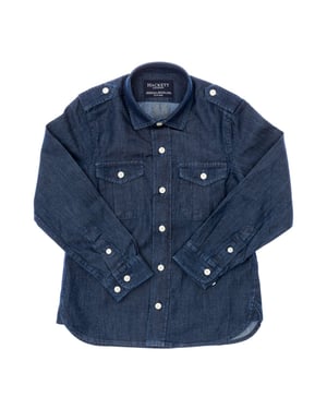 Camisa Tejanade manga larga y cuello solapa HK300814 niño