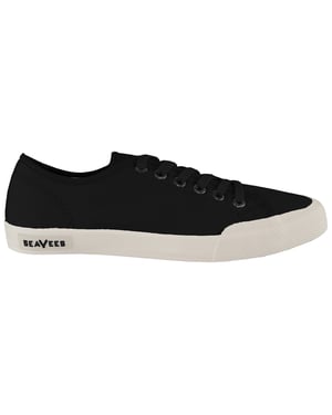 Seavees Monterey Black Mens Plimsolls