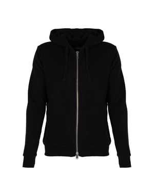 Les Hommes Sudadera Full Zip del hombre negro