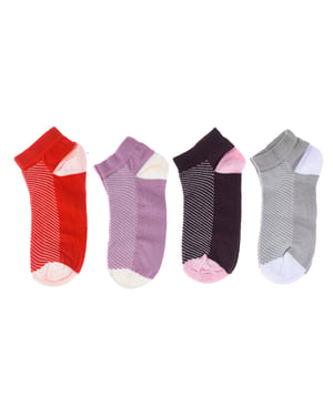 Pack de 4 Calcetines tobilleros mujer, calcetines cortos mujer