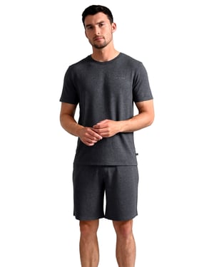 Pantalones cortos de pijama Ted Baker - Pantalones cortos de pijama para hombre con bolsillos - Charcoal