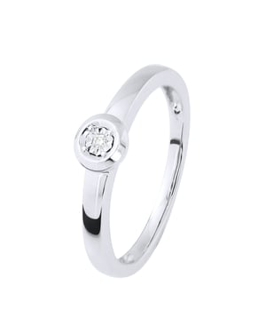 Anillo solitario de diamantes 0.010 0.50 cts cts ilusión de oro blanco