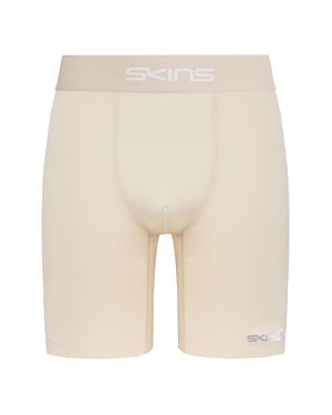 Skins Fuerza dnámica masculina beige neutral compresión medias pantalones cortos DF00010099002
