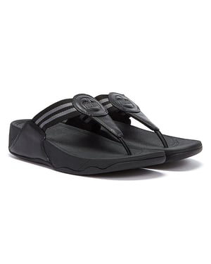 Fitflop Walkstar Webbing Chanclas para Mujer - (Negro)