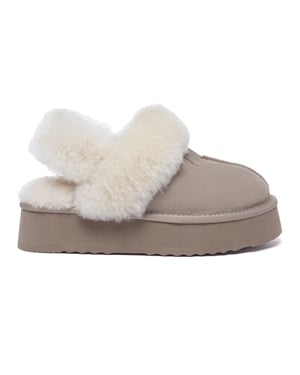 EVER AU Mujer Pantuflas De Piel Con Dos Correas Removibles - Fantail