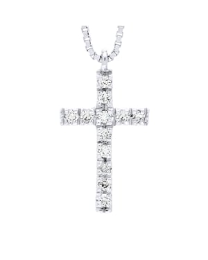 Diamantes de collar cruzado 0.070 CTS Oro amarillo