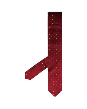 Hackett London 2 Col Dot Printed Mens Red Ties