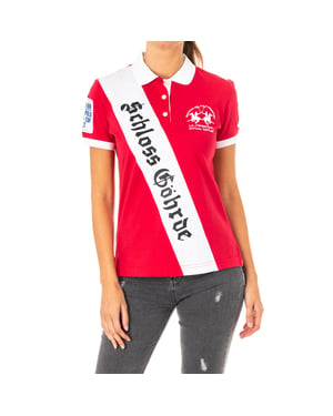 Polo manga corta con cuello de solapa 2WPG77 mujer