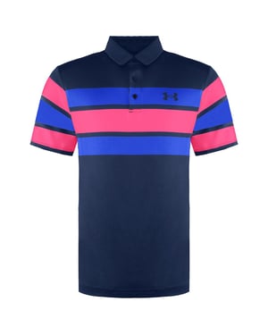 Polo Under Armour Playoff 2.0 Azul/Rosa para hombre