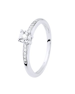 Diamond Solitaire soportado 0,070 CTS Ilusión 1 CT de oro amarillo con cuatro garras