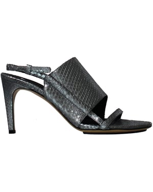Calvin Klein Karin Mirrored Pytho Zapatos Plateados Mujer