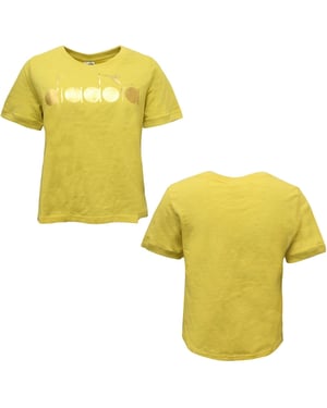 Diadora Sportswear Camiseta amarilla para mujer