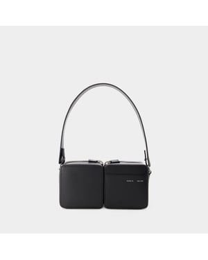 Bolso Hobo Stacked - Kara - Piel - Negro