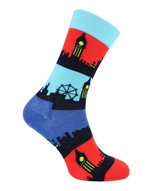 Calcetines London Landmark | Calcetines Happy | Calcetines Regalo - Azul