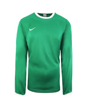 Nike Cuerpo de manga larga Neck Green White Mens Football Top 119818 302