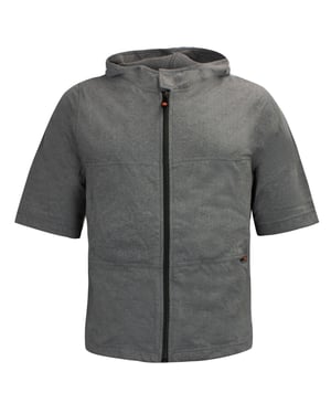 Camiseta con capucha con cremallera de Nike retro - gris