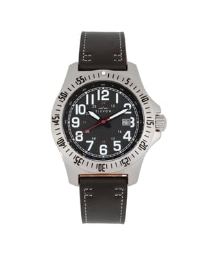 Reloj Elevon Aviator con correa de cuero y fecha