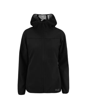 Jack Wolfskin Wolfpack Flexshield Chaqueta de vía negra para mujer