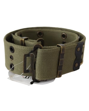 Cinturón de Hebilla de Bronce Rústico para Mujer Ermanno Scervino Verde 100% Algodón