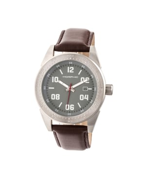 Reloj Morphic serie M63 con correa de cuero y fecha