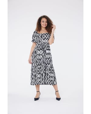 Vestido con estampado azteca Frida