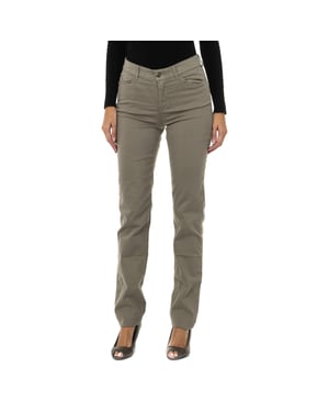 Pantalones largos de tejido elástico regular fit 6Y5J18-5N0RZ mujer