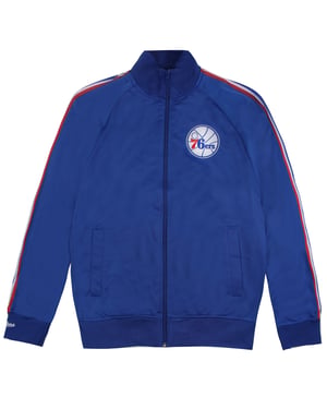 Mitchell y Ness Filadelfia 76ers Jacket de pista para hombres