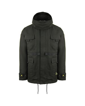 Puma x Central Saint Martins Longitud media de la chaqueta masculina con capucha negra 598583 01