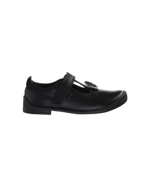 Patadas Bridie Flutter T-Bar Kids Black Shoes