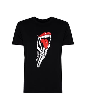 Les Hommes T-Shirt Tongue Prank del hombre negro