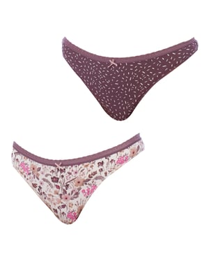 Pack 2 Tangas de Algodón 1031248 Mujer