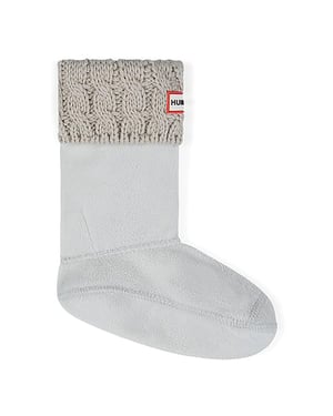 Calcetines de bota Hunter Original Cable Cuff Tall Kids White