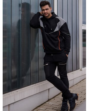 Les Hommes Sudadera Oversize del hombre negro