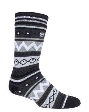 Calcetines térmicos antideslizantes para hombre con dibujo nórdico y pinzas de agarre