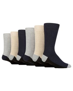 Pack 6 Calcetines de algodón para caminar, correr y hacer senderismo - Multi
