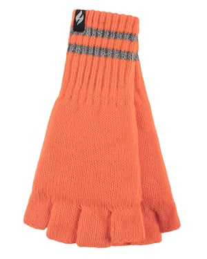 Guantes reflectantes de punto sin dedos para hombre | Guantes reflectantes de invierno | Guantes reflectantes de invierno | Guantes reflectantes de invierno | Guantes reflectantes de invierno | Guantes reflectantes de invierno | Guantes reflectantes de invierno - Naranja