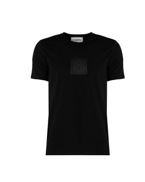 Iceberg T-Shirt C-Neck del hombre negro