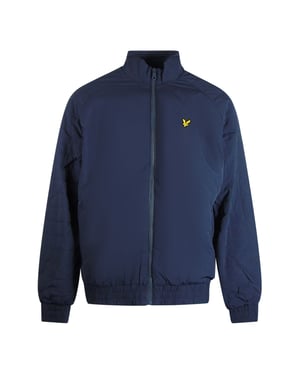 Chaqueta con cremallera completa y mangas acolchadas en azul marino de Lyle & Scott