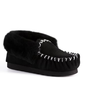 Aus Wooli Australia Mocasín de piel de oveja cosido a mano para mujer