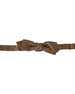 Corbata de moño ajustable Papillon en marrón y dorado para hombre de Dolce & Gabbana