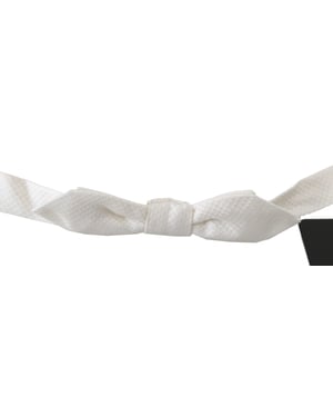 Corbata Papillon para Hombre Dolce & Gabbana Blanca de Seda 100% Ajustable y Slim