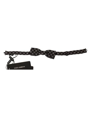 Pajarita de Jacquard de Seda Marrón con Lunares para Hombre de Dolce & Gabbana